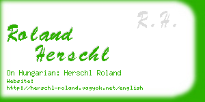 roland herschl business card